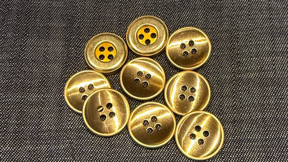 Gold-Coloured Button in 2 Sizes