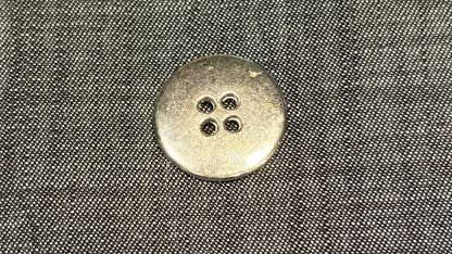 Silver Disc Button in 3 Sizes