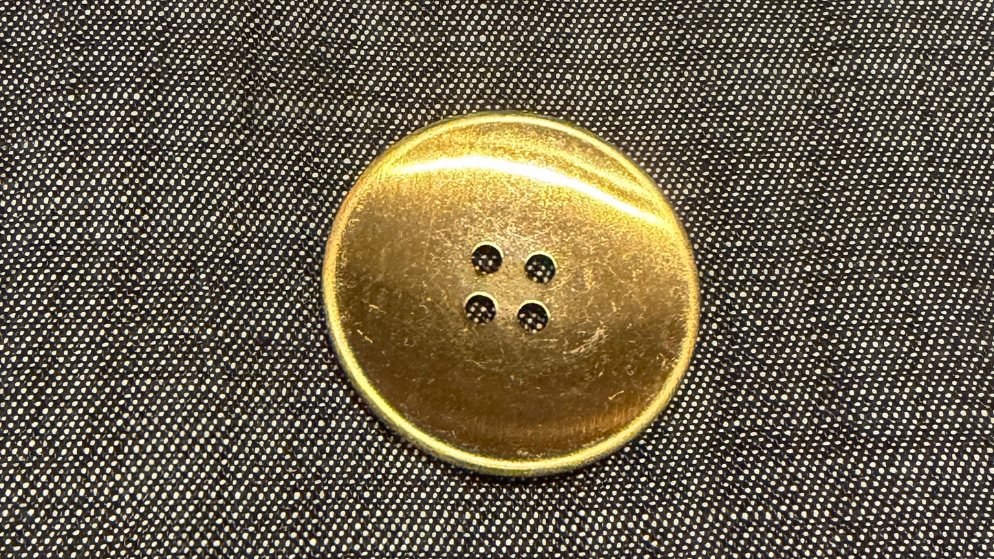 Gold-Coloured Button in 2 Sizes