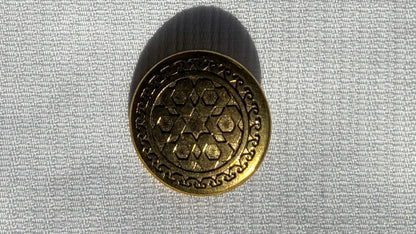 Gold Shank Button with Textured Pattern
