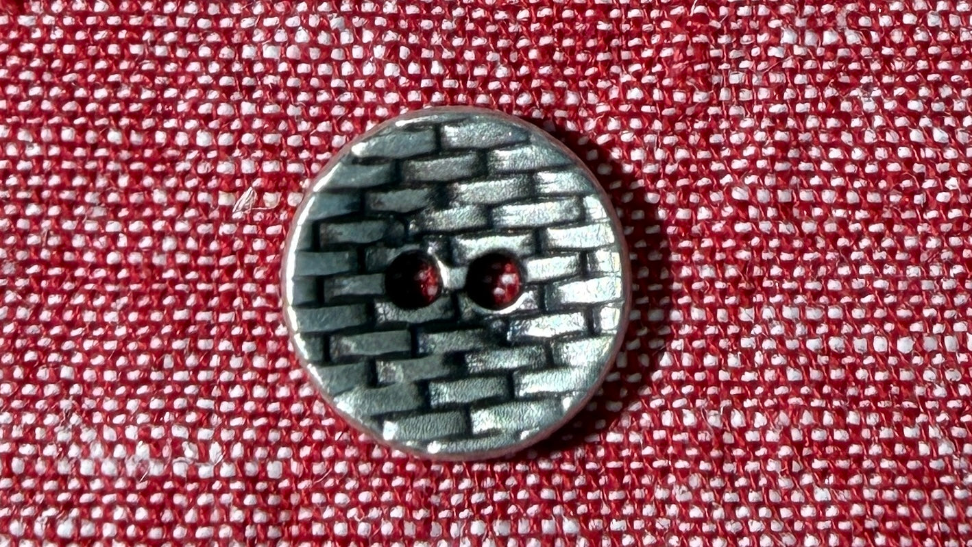 Silver Woven-Look Button