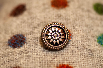 Dark Silver Shank Button