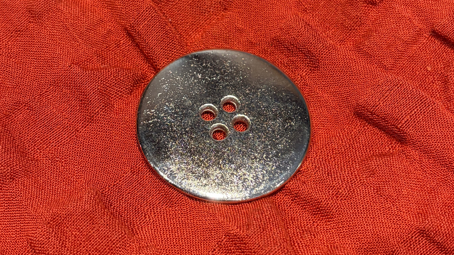 Silver Disc Button in 3 Sizes