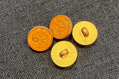 Gold and Yellow Resin Button