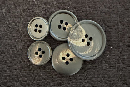 Natural Horn Button with Matte Finish (Three Sizes)
