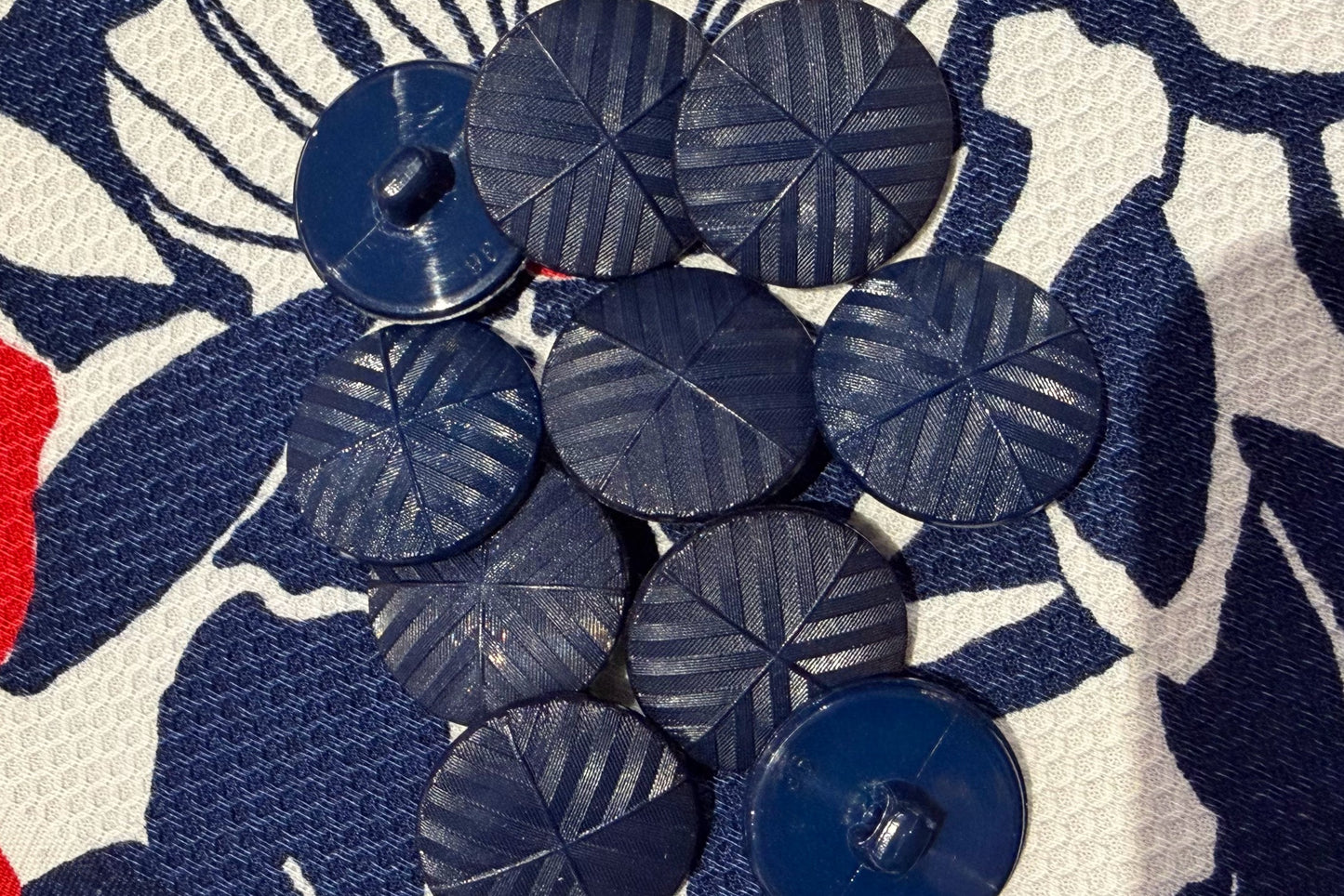Blue Shank Button (Set of 10)