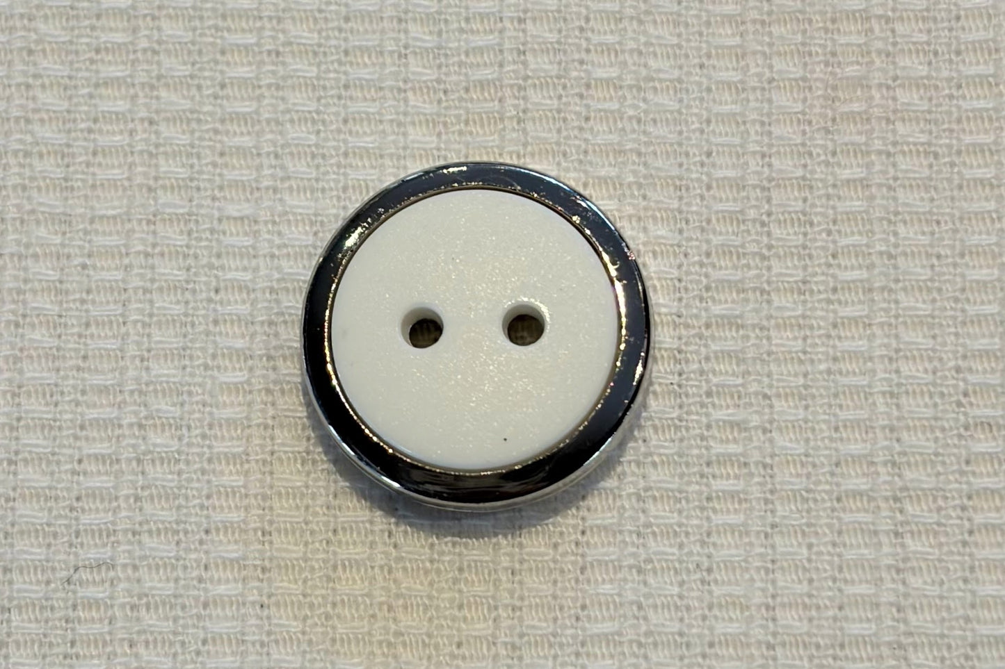 Resin Button with Silver Frame (Five Colours)