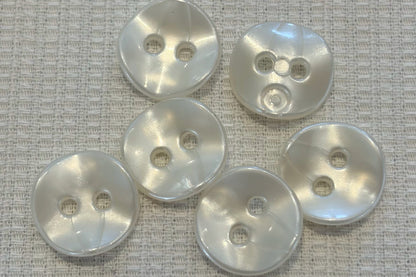 Wavy Plastic Shirt Button (Five Colours)