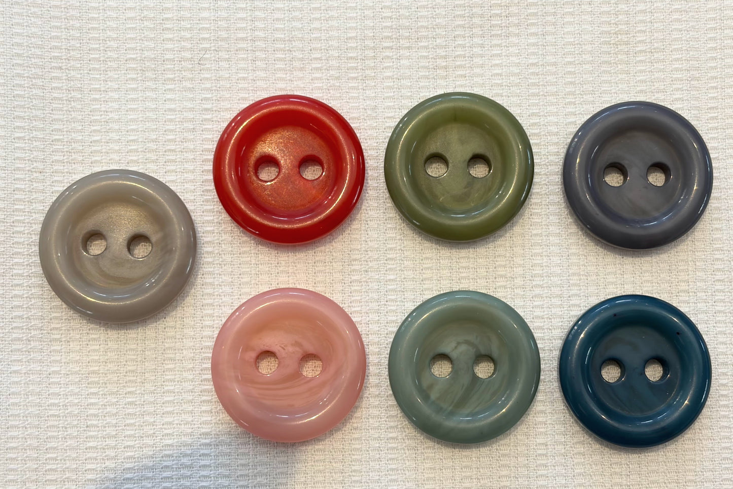 Resin Coat Button (Two Sizes, Lots of Colours)